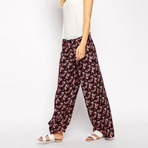 ASOS Oasis wide leg ditsy floral print pants
